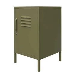 Wohnen 38x69x40 cm 1-türige Kommode in Oliv Grün - Austral