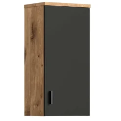 Wohnen 37x75x25 cm 1-türiger Bad Oberschrank modern - Steikun