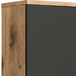 Wohnen 37x75x25 cm 1-türiger Bad Oberschrank modern - Steikun