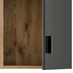 Wohnen 37x75x25 cm 1-türiger Bad Oberschrank modern - Steikun