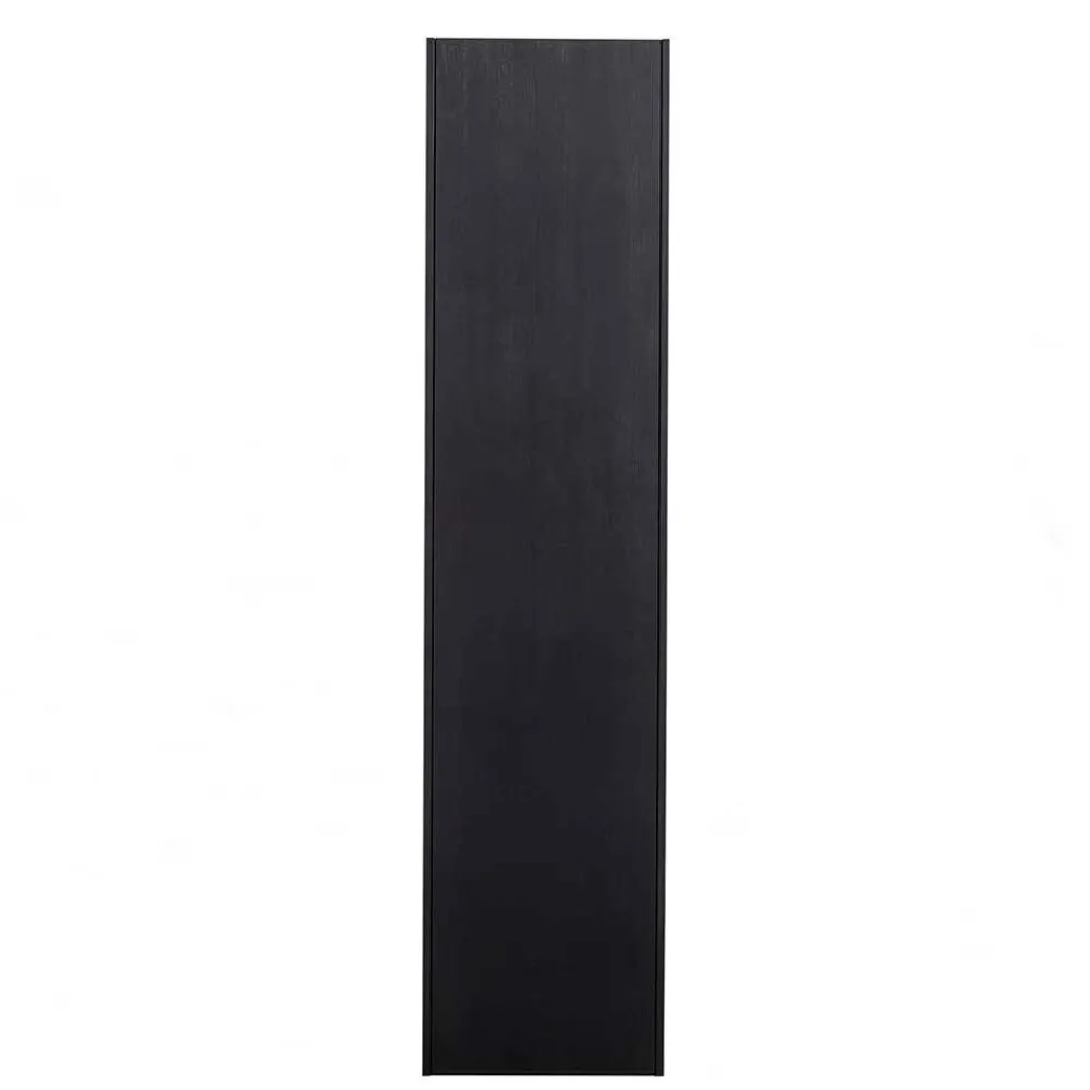 Wohnen Wohnzimmerschränke|Schränke*44x188x35 cm 1-türiger Schrank in Schwarz lackiert - Riley