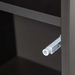 Wohnen Wohnzimmerschränke|Schränke*44x188x35 cm 1-türiger Schrank in Schwarz lackiert - Riley