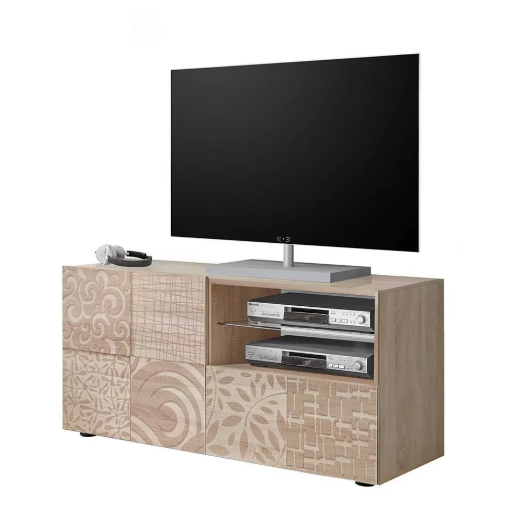 Wohnen 121x57x42 cm TV Board in Dekor Eiche Sonoma - Bielvas