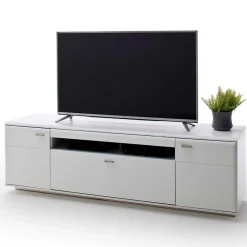 Wohnen 195x60x51 cm TV Board Unterschrank in Weiß - Hazime