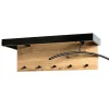 Wohnen 70x24x25 cm Wandgarderobe mit 5 Kleiderhaken - Zyaman
