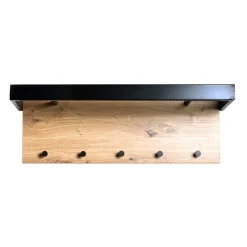 Wohnen 70x24x25 cm Wandgarderobe mit 5 Kleiderhaken - Zyaman