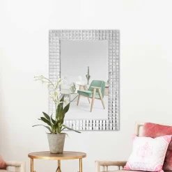 Wohnen 60x90x4 cm Wandspiegel mit Mosaik Rahmen - Solu