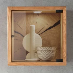 Wohnen 34x34x20 cm Wandvitrine in Wildeiche - Acapella
