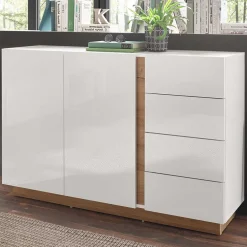 Wohnen Küchenschränke|Sideboards*138x91x40 cm Wohnzimmer Kommode zweifarbig - Myrda