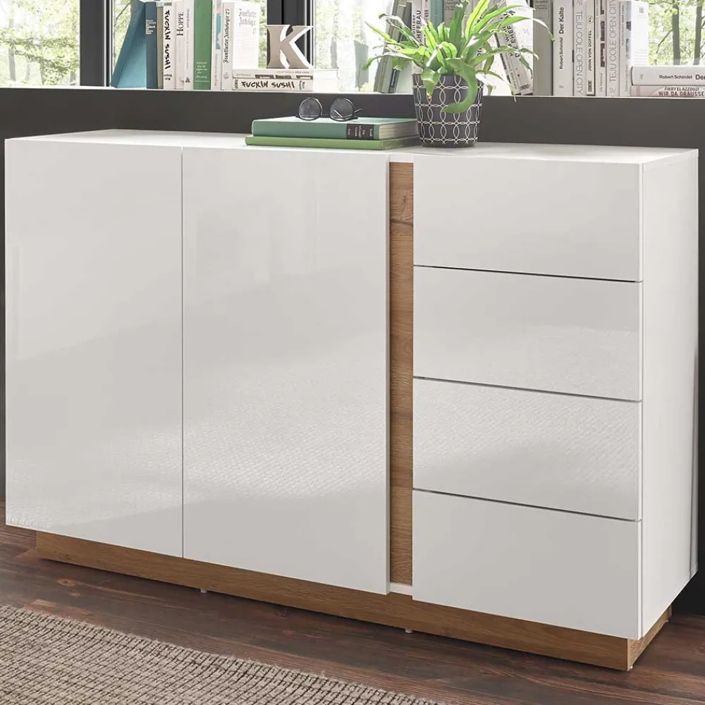 Wohnen Küchenschränke|Sideboards*138x91x40 cm Wohnzimmer Kommode zweifarbig - Myrda