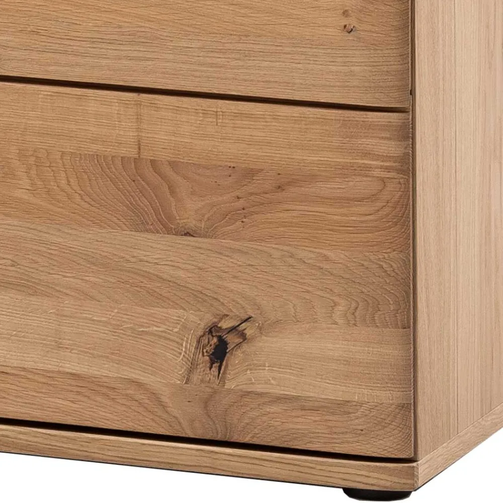 Wohnen 150x121x37 cm Wohnzimmer Schrank in Eiche Bianco - Crupean