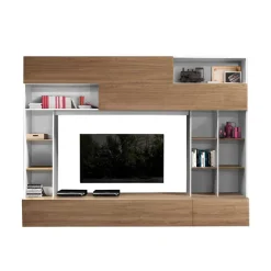 Wohnen 277x209x40 cm Wohnzimmerwand zweifarbig - Ceroc