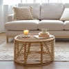 Wohnen Rattanmöbel*66x36x66 Couchtisch aus Rattan Geflecht - Phildel
