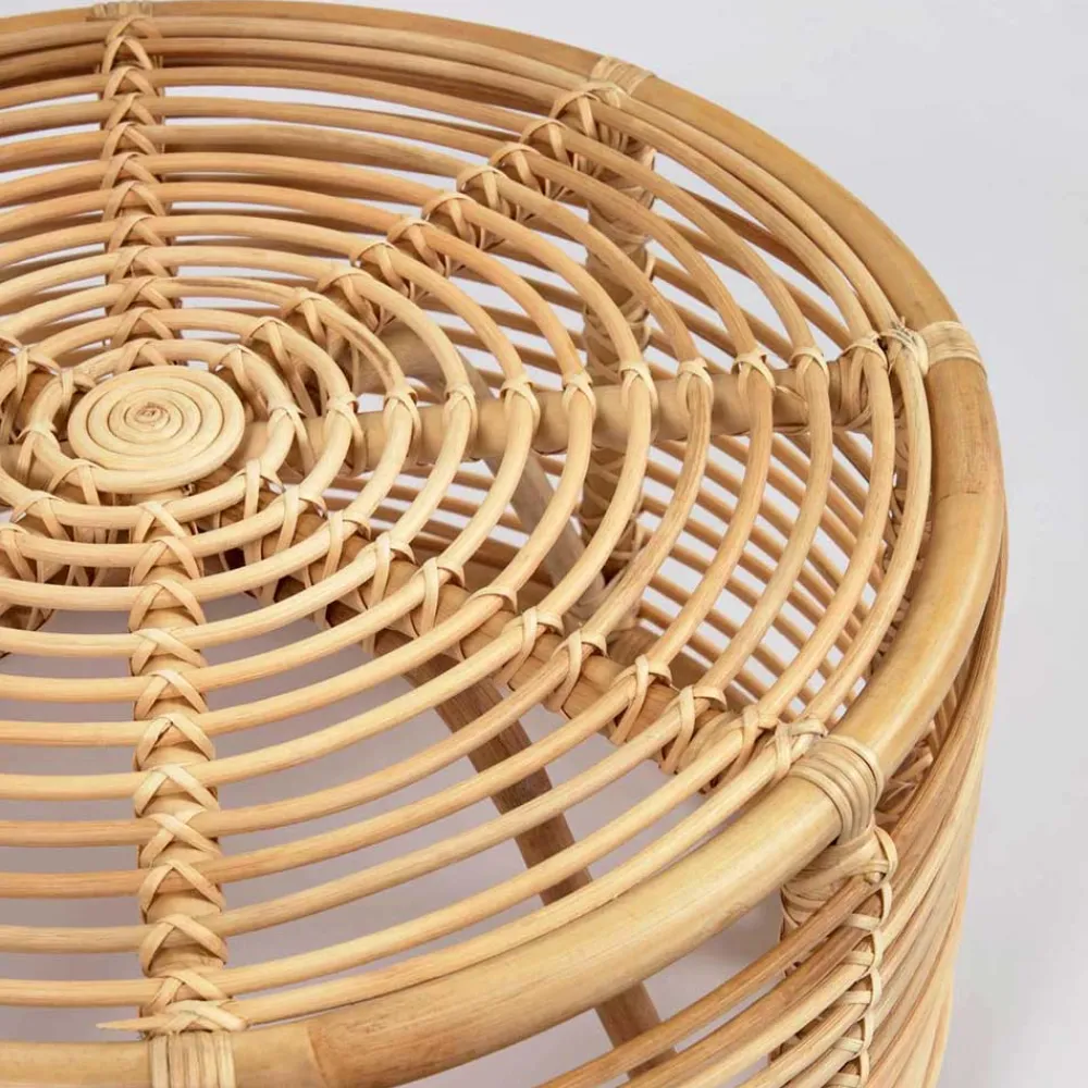 Wohnen Rattanmöbel*66x36x66 Couchtisch aus Rattan Geflecht - Phildel