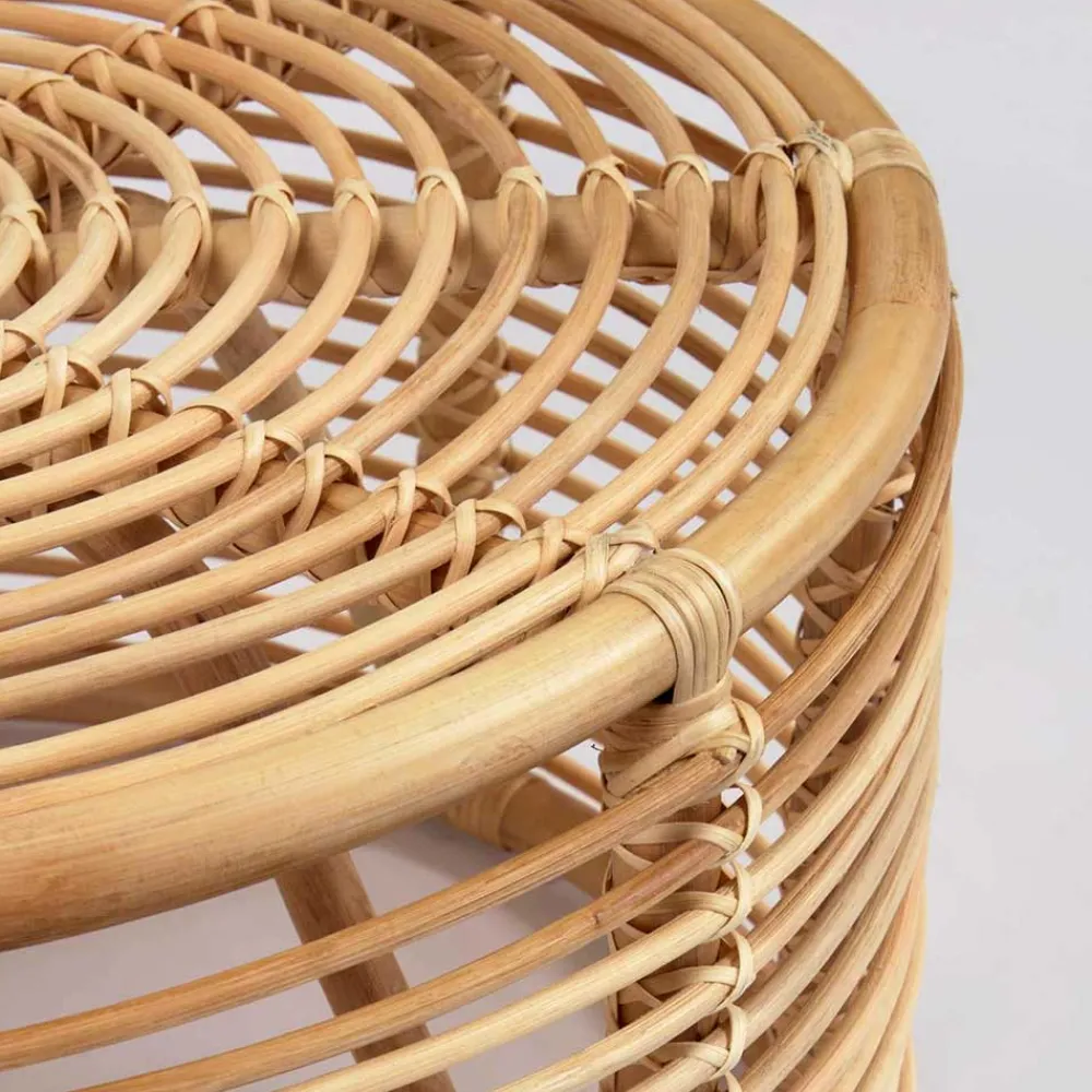 Wohnen Rattanmöbel*66x36x66 Couchtisch aus Rattan Geflecht - Phildel