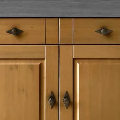 Wohnen 108x85x45 Country Kommode in Kiefer Lauge & Grau - Eshelas