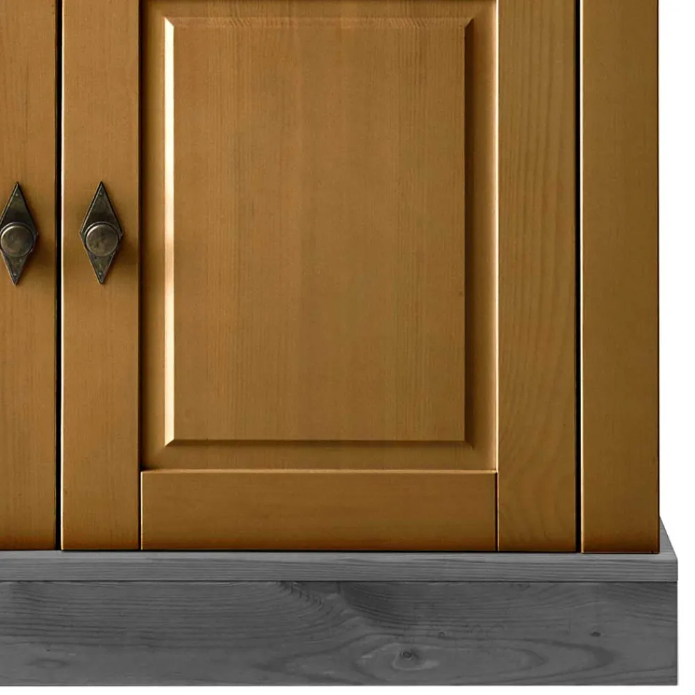 Wohnen 108x85x45 Country Kommode in Kiefer Lauge & Grau - Eshelas