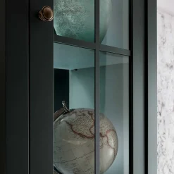 Wohnen 50x197x43 Country Vitrine in Dunkelgrün - Niestov