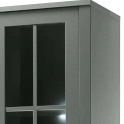 Wohnen 50x197x43 Country Vitrine in Dunkelgrün - Niestov