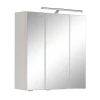 Wohnen Bad-Spiegelschränke*60x66x20 3D Spiegelschrank mit Aufsatzleuchte LED - Lasdias