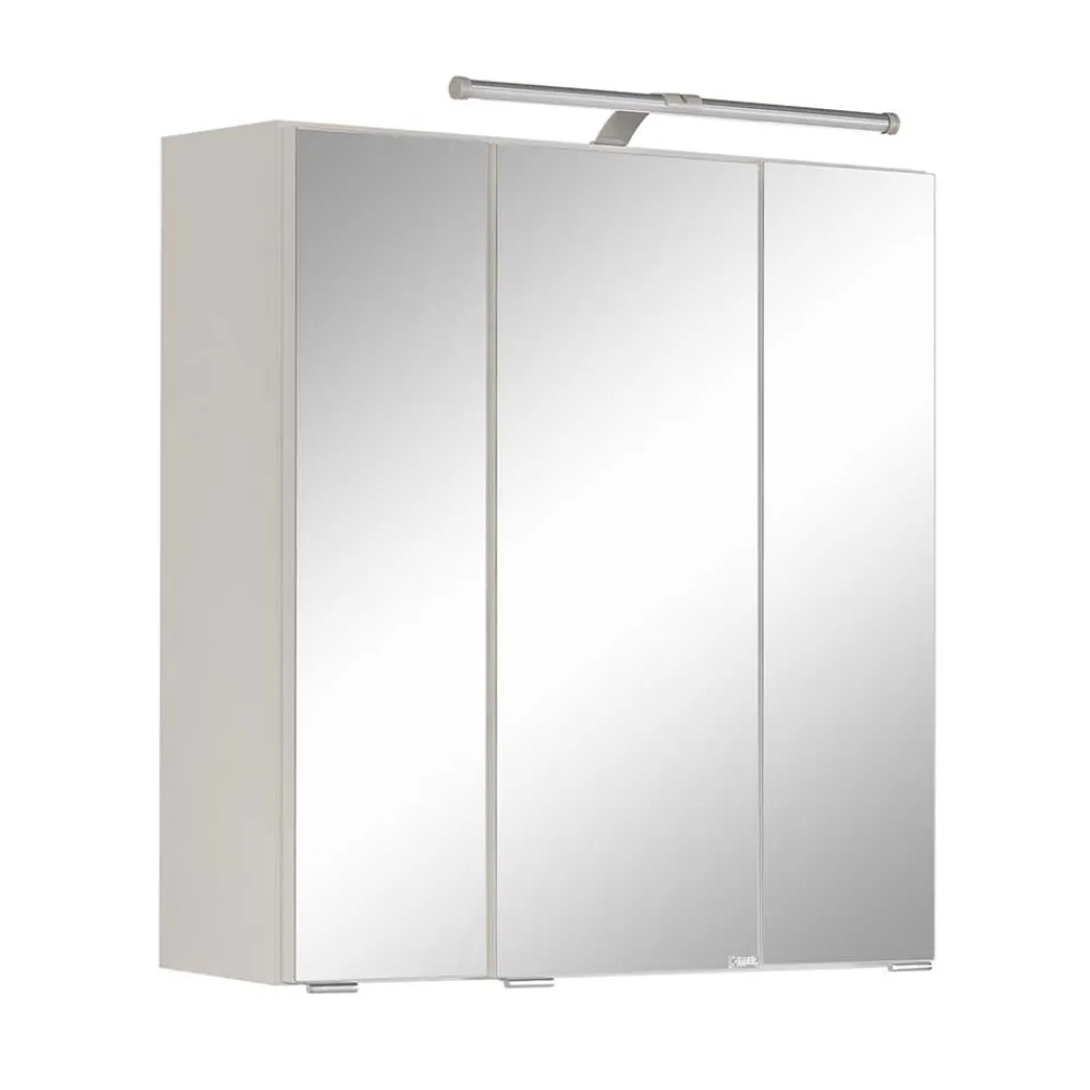 Wohnen Bad-Spiegelschränke*60x66x20 3D Spiegelschrank mit Aufsatzleuchte LED - Lasdias