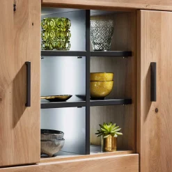 Wohnen 104x123x37 Design Highboard aus Holz & MDF - Assela