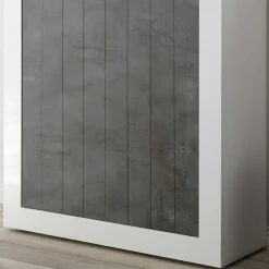 Wohnen Esszimmerschränke*110x144x43 Design Highboard in Weiß Glanz - Voskala