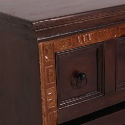 Wohnen 78x85x48 Design Küchenwagen aus Recyclingholz - Solapura