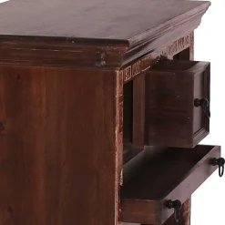 Wohnen 78x85x48 Design Küchenwagen aus Recyclingholz - Solapura