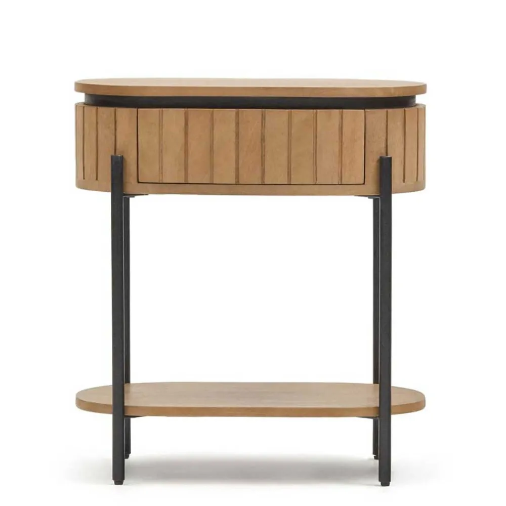 Wohnen Skandinavische Möbel|Nachttische*55x65x35 Design Nachtkommode oval - Ilvenda