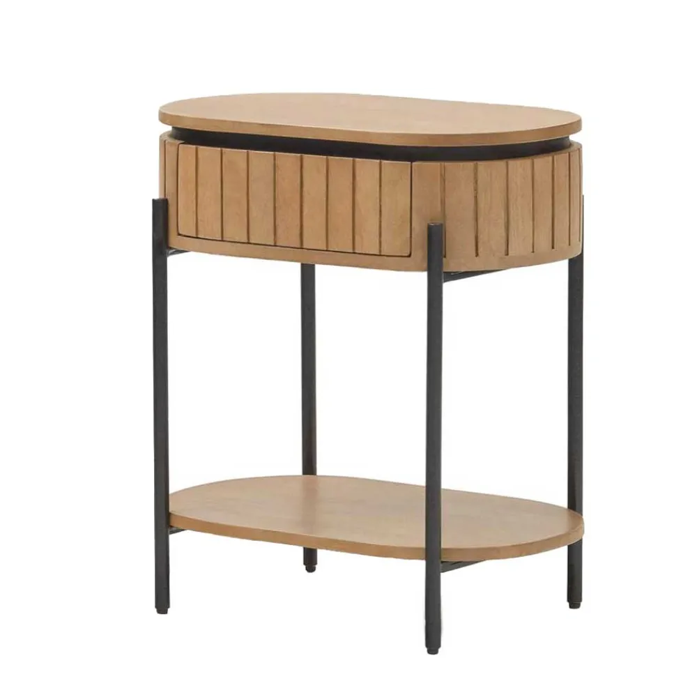 Wohnen Skandinavische Möbel|Nachttische*55x65x35 Design Nachtkommode oval - Ilvenda