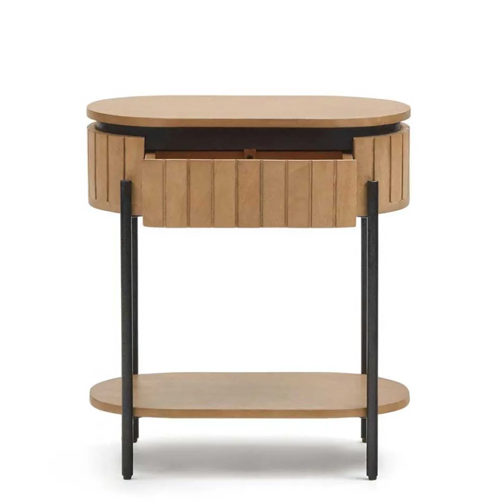 Wohnen Skandinavische Möbel|Nachttische*55x65x35 Design Nachtkommode oval - Ilvenda