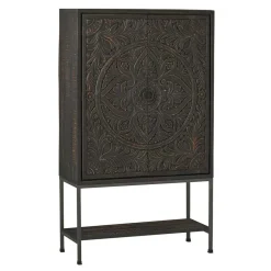Wohnen 110x190x45 Design Schrank mit Schnitzereien - Jenn