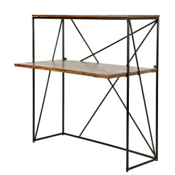 Wohnen Bürotische*120x122x60 Design Schreibtisch aus Holz & Metall - Offia