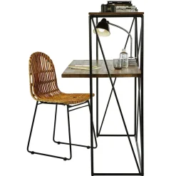 Wohnen Bürotische*120x122x60 Design Schreibtisch aus Holz & Metall - Offia