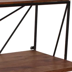 Wohnen Bürotische*120x122x60 Design Schreibtisch aus Holz & Metall - Offia