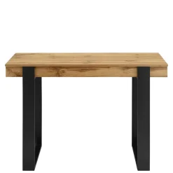 Wohnen 110x76x50 Design Schreibtisch in Eiche & Schwarz - Flossi