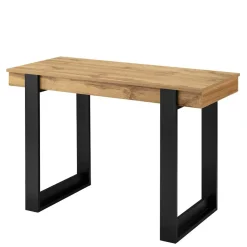 Wohnen 110x76x50 Design Schreibtisch in Eiche & Schwarz - Flossi