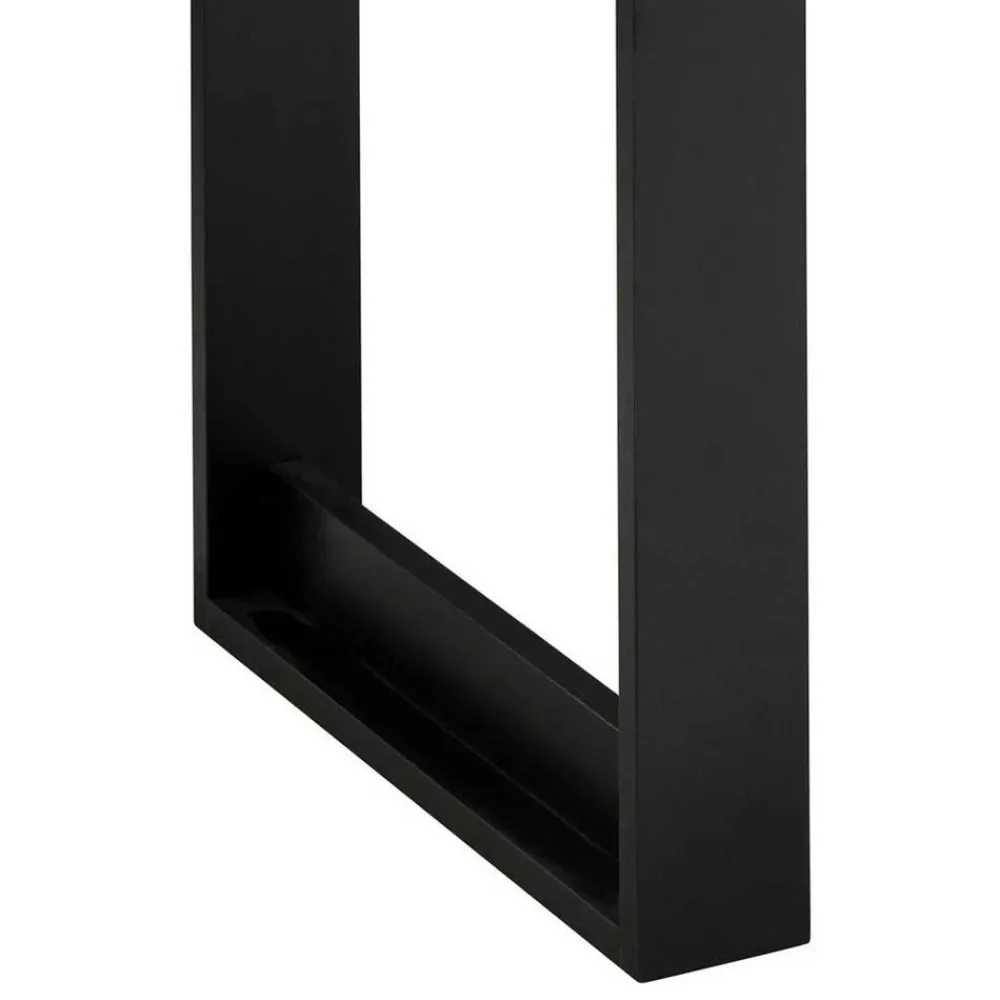 Wohnen 110x76x50 Design Schreibtisch in Eiche & Schwarz - Flossi