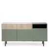 Wohnen Graue Möbel|Küchenschränke*180x84x45 Design Sideboard zweifarbig - Ajevos