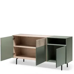 Wohnen Graue Möbel|Küchenschränke*180x84x45 Design Sideboard zweifarbig - Ajevos