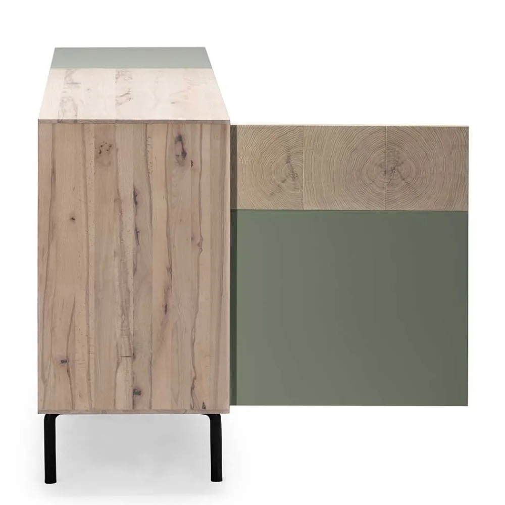 Wohnen Graue Möbel|Küchenschränke*180x84x45 Design Sideboard zweifarbig - Ajevos