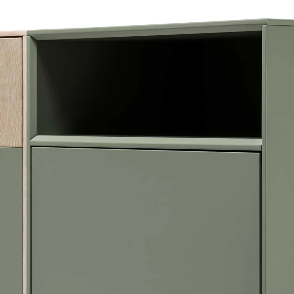 Wohnen Graue Möbel|Küchenschränke*180x84x45 Design Sideboard zweifarbig - Ajevos