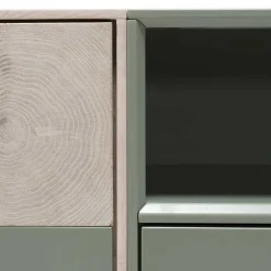 Wohnen Graue Möbel|Küchenschränke*180x84x45 Design Sideboard zweifarbig - Ajevos