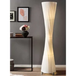 Wohnen 39x180x39 Design Stehleuchte aus Latex in Weiß - Maelas