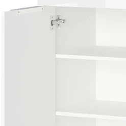 Wohnen 83x101x42 Design Vertiko in Weiß mit Glas - Soraga