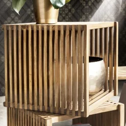Wohnen Wohnzimmer-Regale|Esszimmerregale*40x40x40 Design Würfelregal aus Teak massiv - Ariean