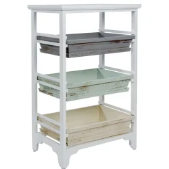 Wohnen 54x86x32 Designer Regal aus Kiefer im Shabby Chic - Caprera