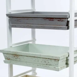 Wohnen 54x86x32 Designer Regal aus Kiefer im Shabby Chic - Caprera