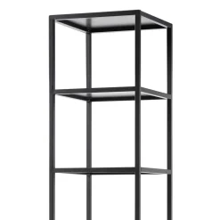 Wohnen 40x197x40 Designer Regal in Weiß & Schwarz - Enkraja